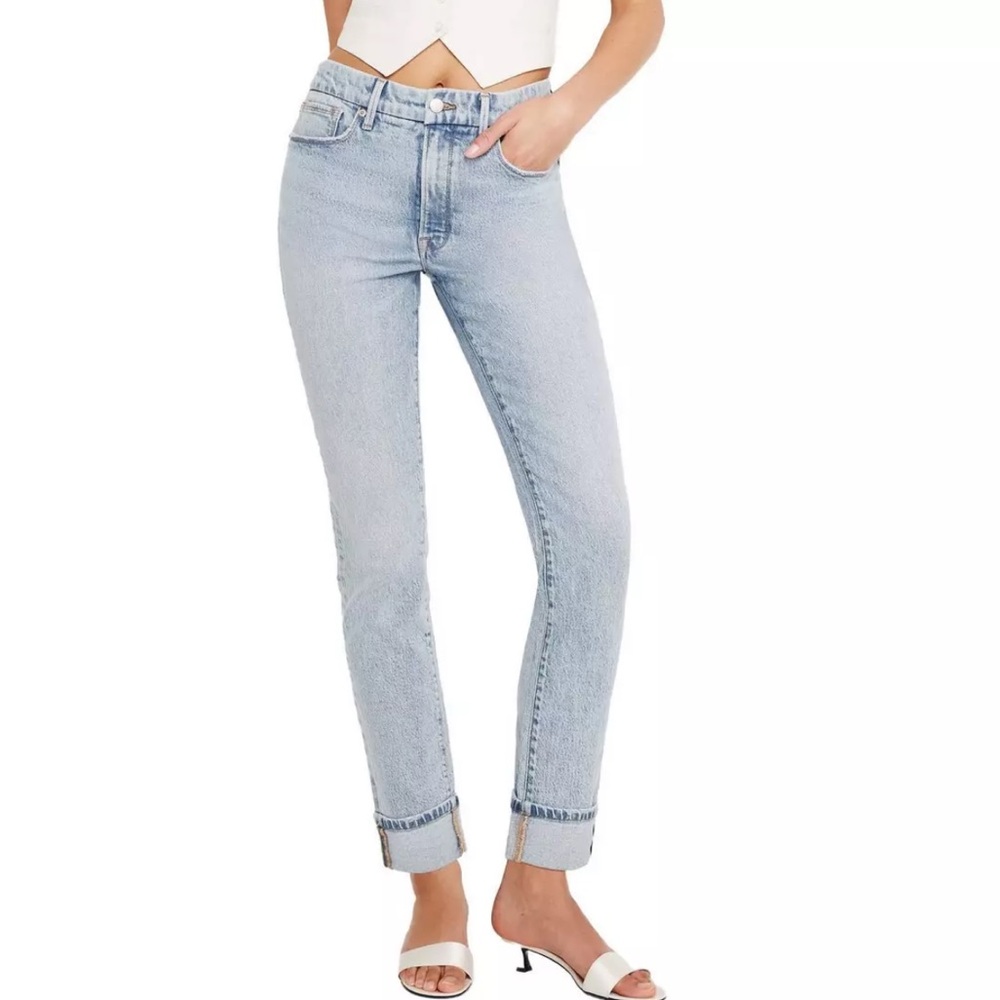 Good American Light Blue Ankle Jeans